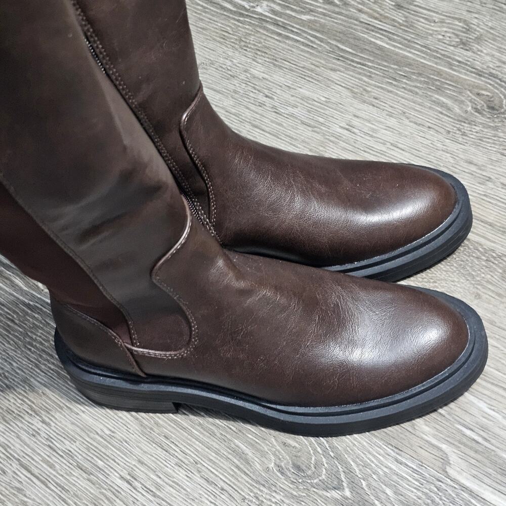 Kenneth Cole Reaction Anabelle Tall Brown Boots Size 6 - Picture 6 of 7